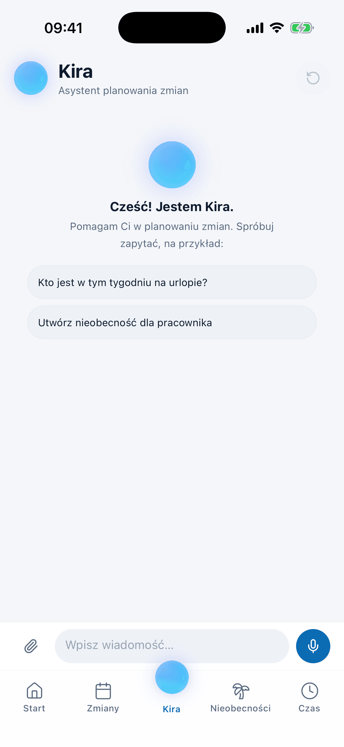 Kira, asystentka AI, w aplikacji medishift