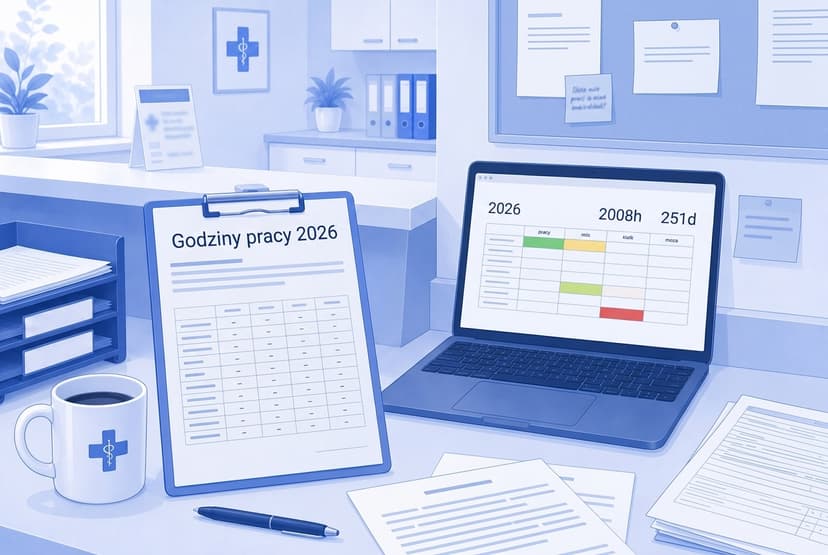 Godziny pracy 2026: wymiar miesiąc po miesiącu
