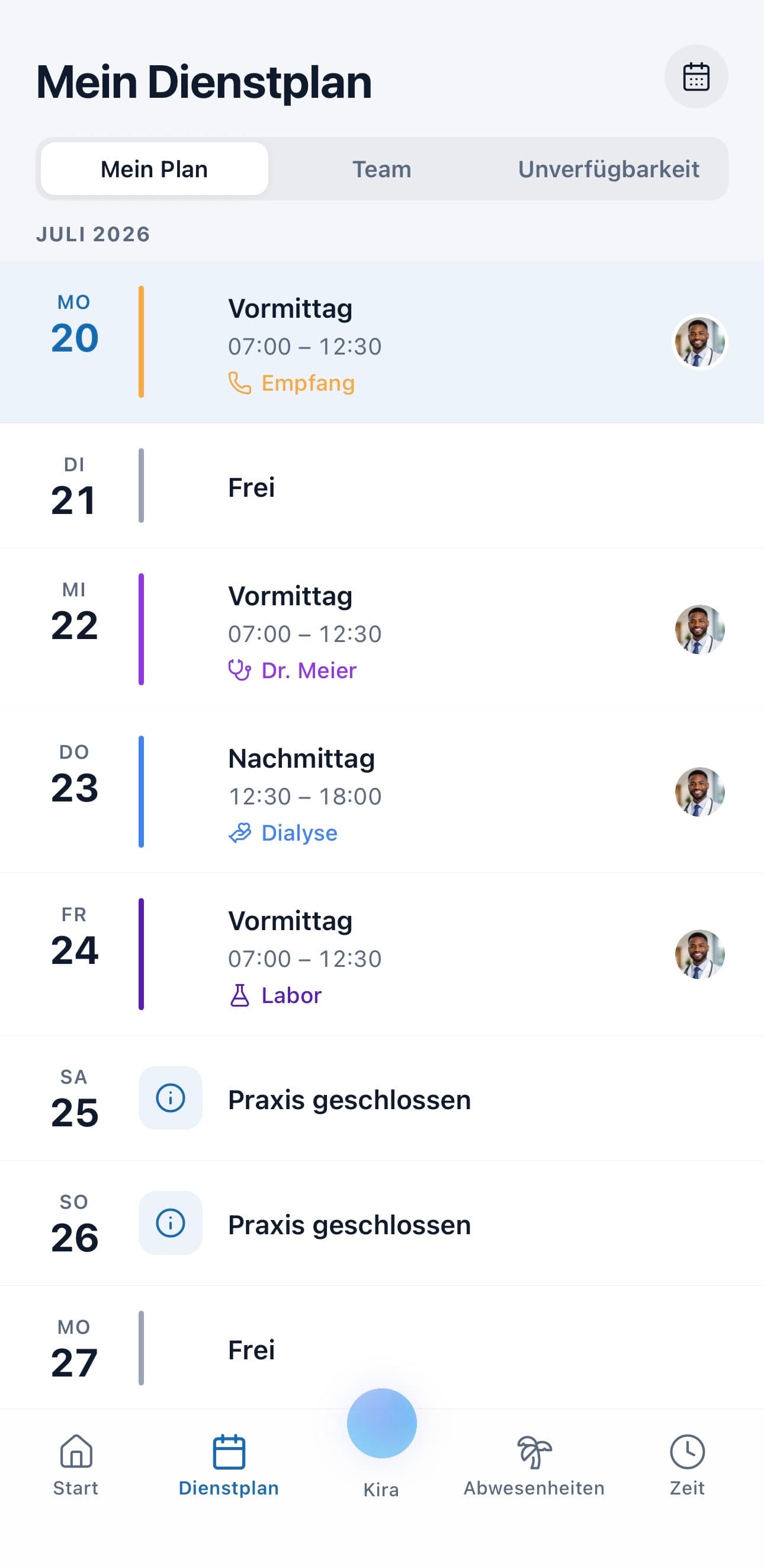 Zeiterfassung App - Stempeln in der Mobile App