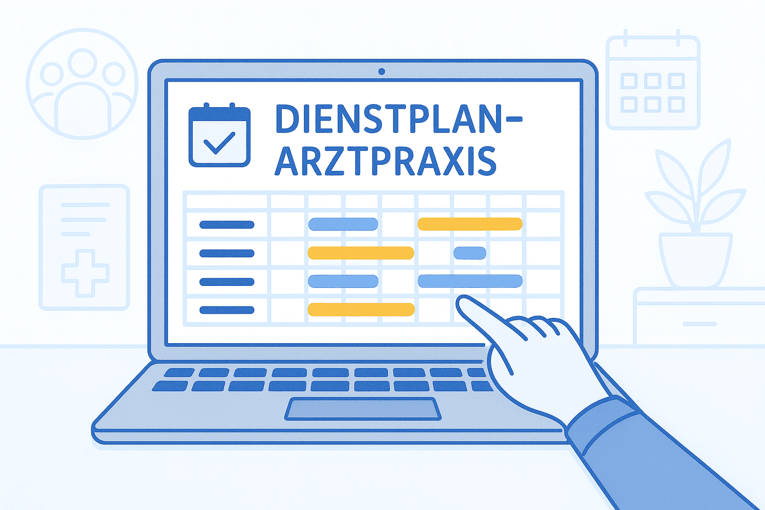 Dienstplan Vorlage Arztpraxis - Kostenlose Excel Vorlage für Praxen Vorschau