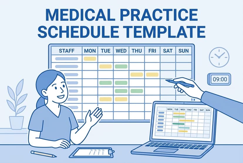 Medical Practice Schedule Template - Free Excel Template for Clinics