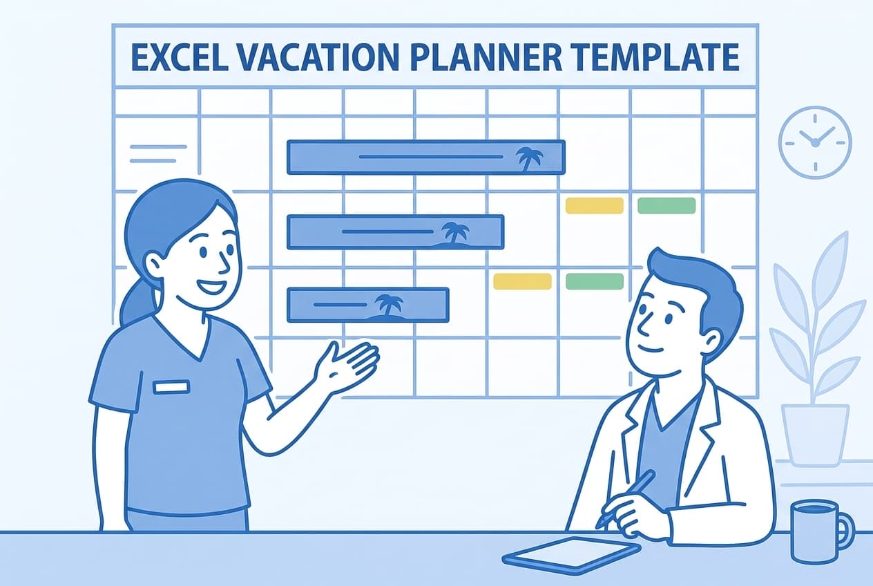 Excel Vacation Planner Template - Free Template for Medical Practices Vorschau
