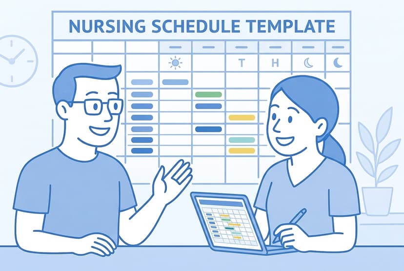 Nursing Staff Schedule Template for Excel