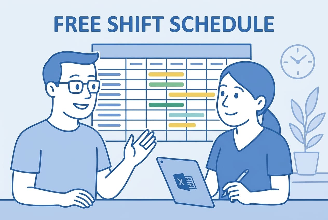 Free Shift Schedule Excel Template - Professional Shift Planning