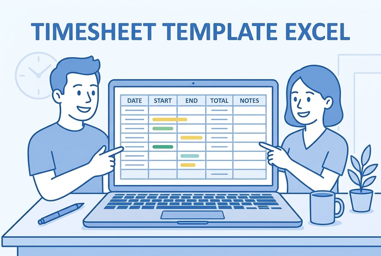 Timesheet Template Excel - Free Excel Template for Work Hour Tracking Vorschau