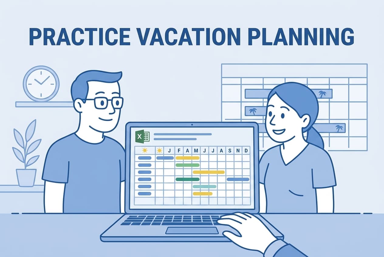 Vacation Planning Medical Practice Template - Free Excel Template for Clinics Vorschau