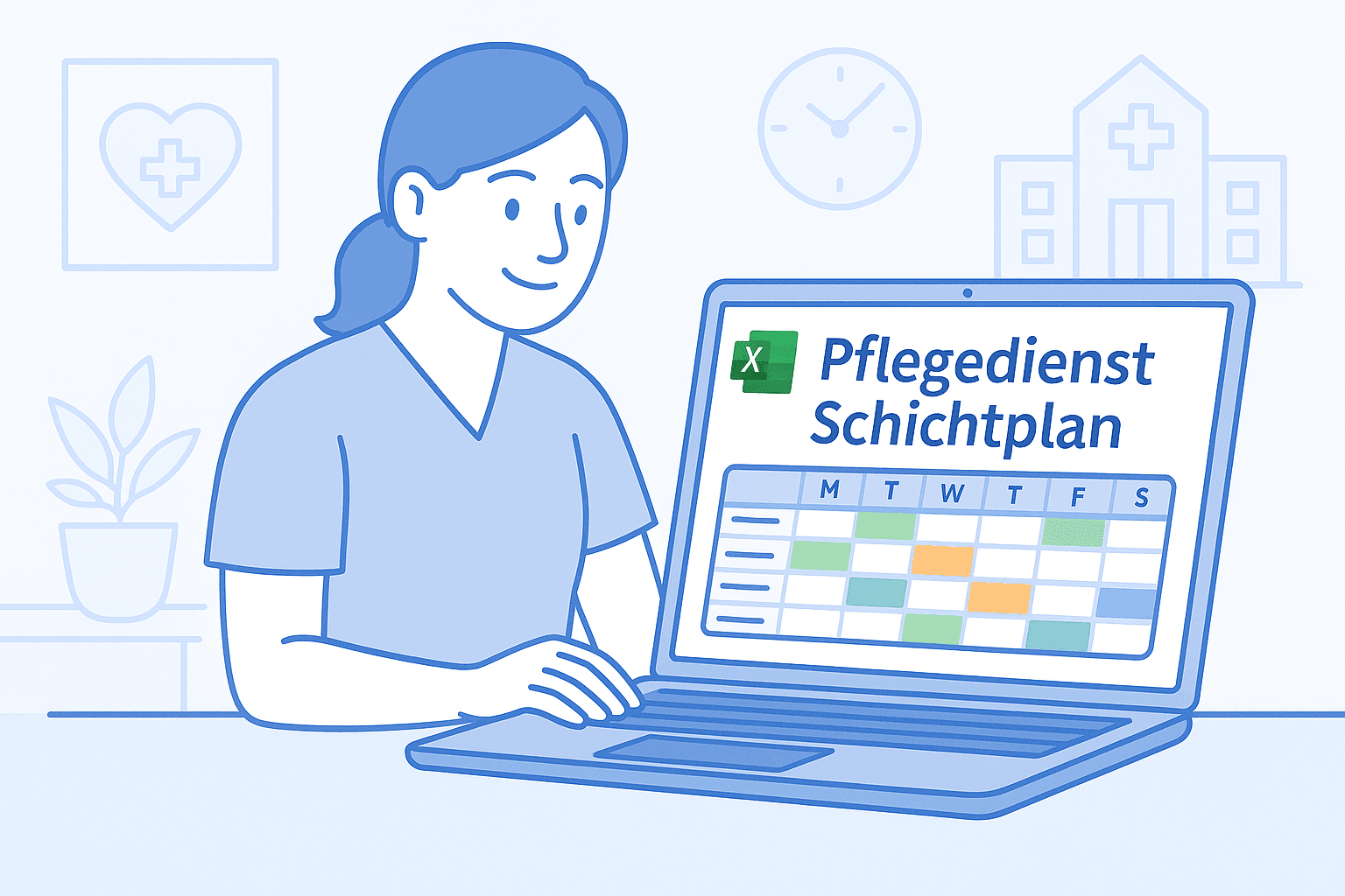 Dienstplan Vorlage Pflege - Kostenlos in Excel