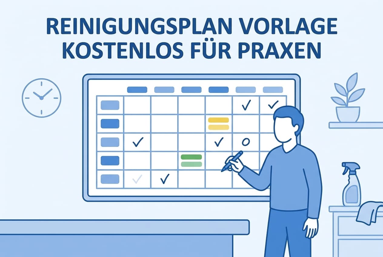 Reinigungsplan Vorlage kostenlos für Praxen Vorschau
