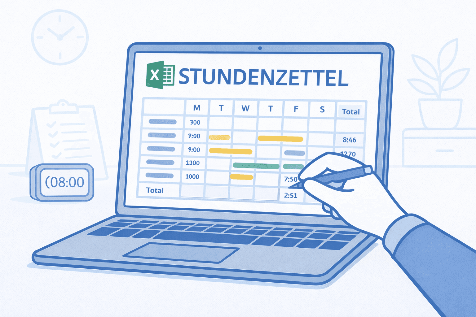Timesheet Template Excel - Free Excel Template for Work Hour Tracking